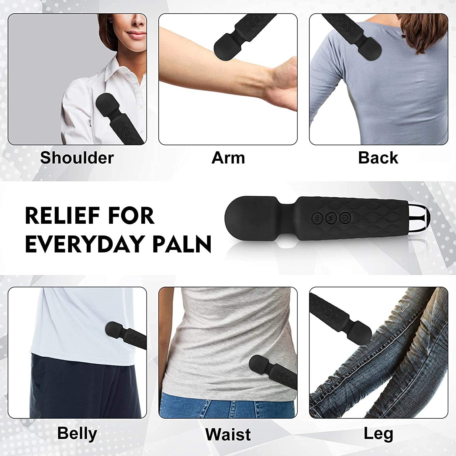 Image of Chintavan Enterprise Rechargeable Silicone Full Body Massager for Pain Relief -8 Speeds, 20 Modes Personal Care Appliance Combo