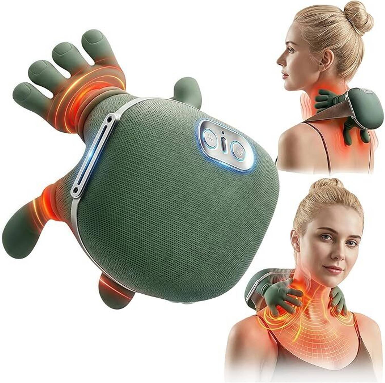 BAZKU Shoulder Massager,Heat for Pain Relief, Muscle Relaxation & Stress Reduction