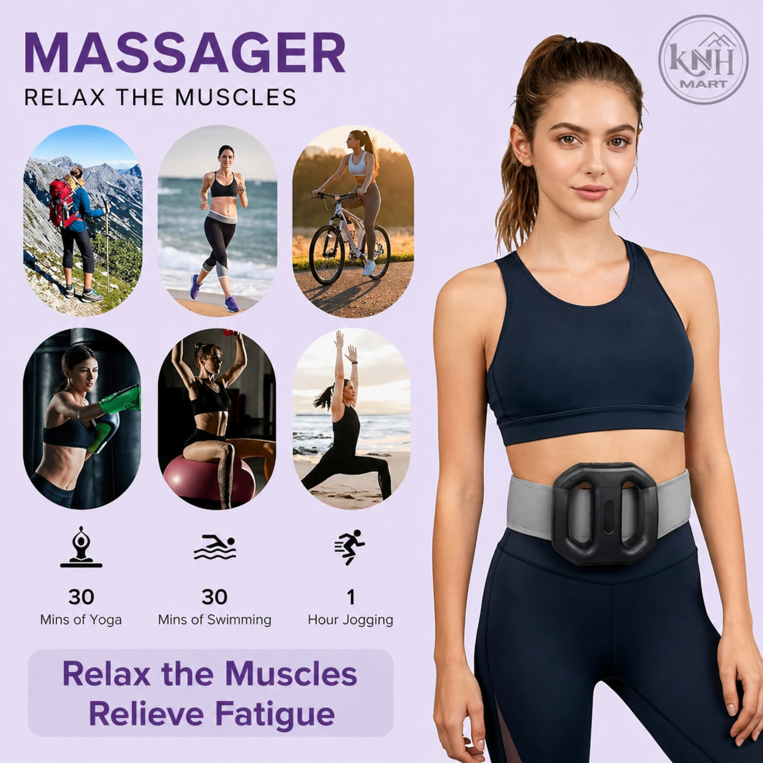 Image of KNH MART Electric Fascia Massage Ring - 5-Speed Adjustable Vibration Massager