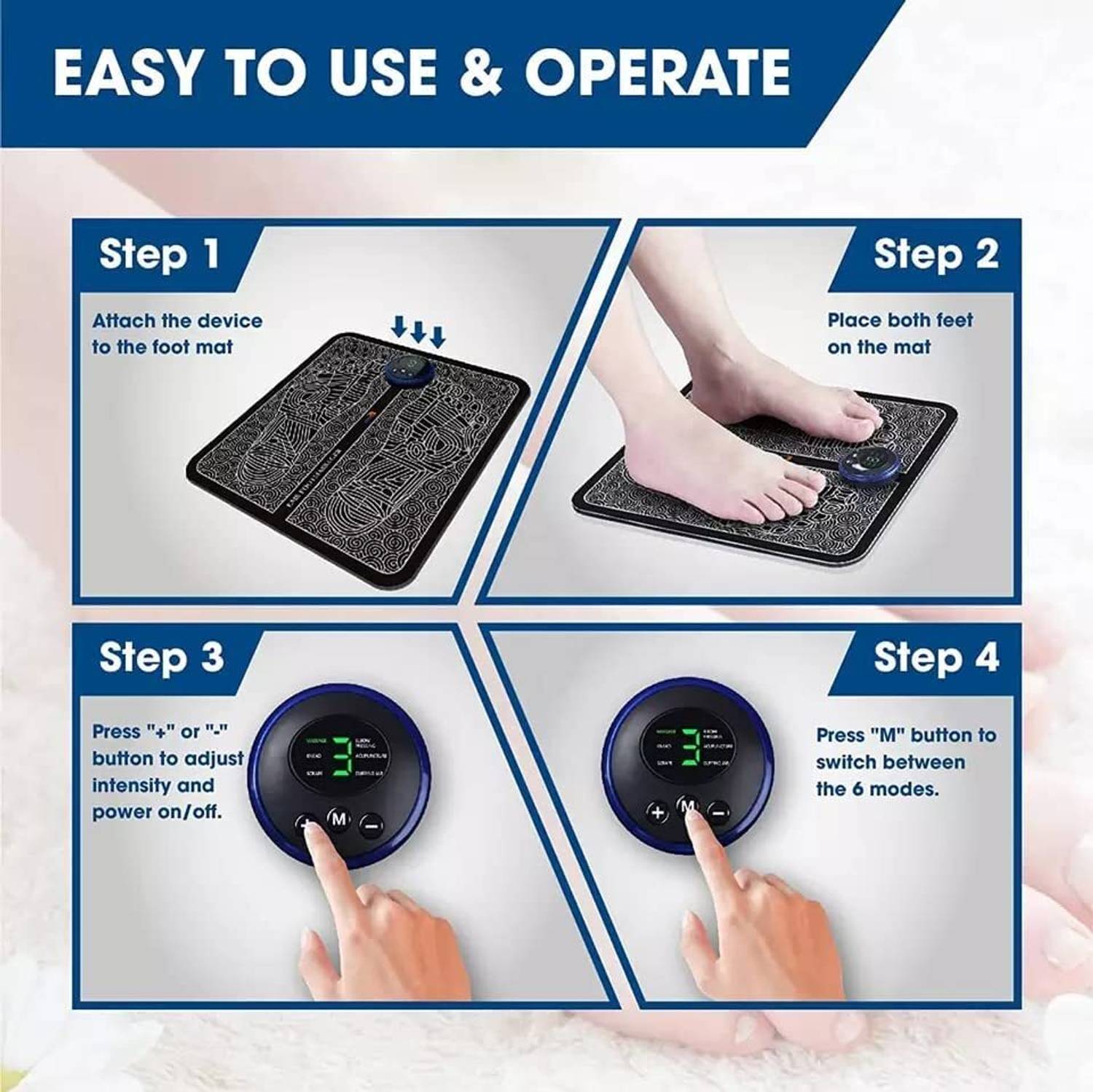 BlockChain EMS Foot Massager Automatic with 8 Mode 19 Intensity
