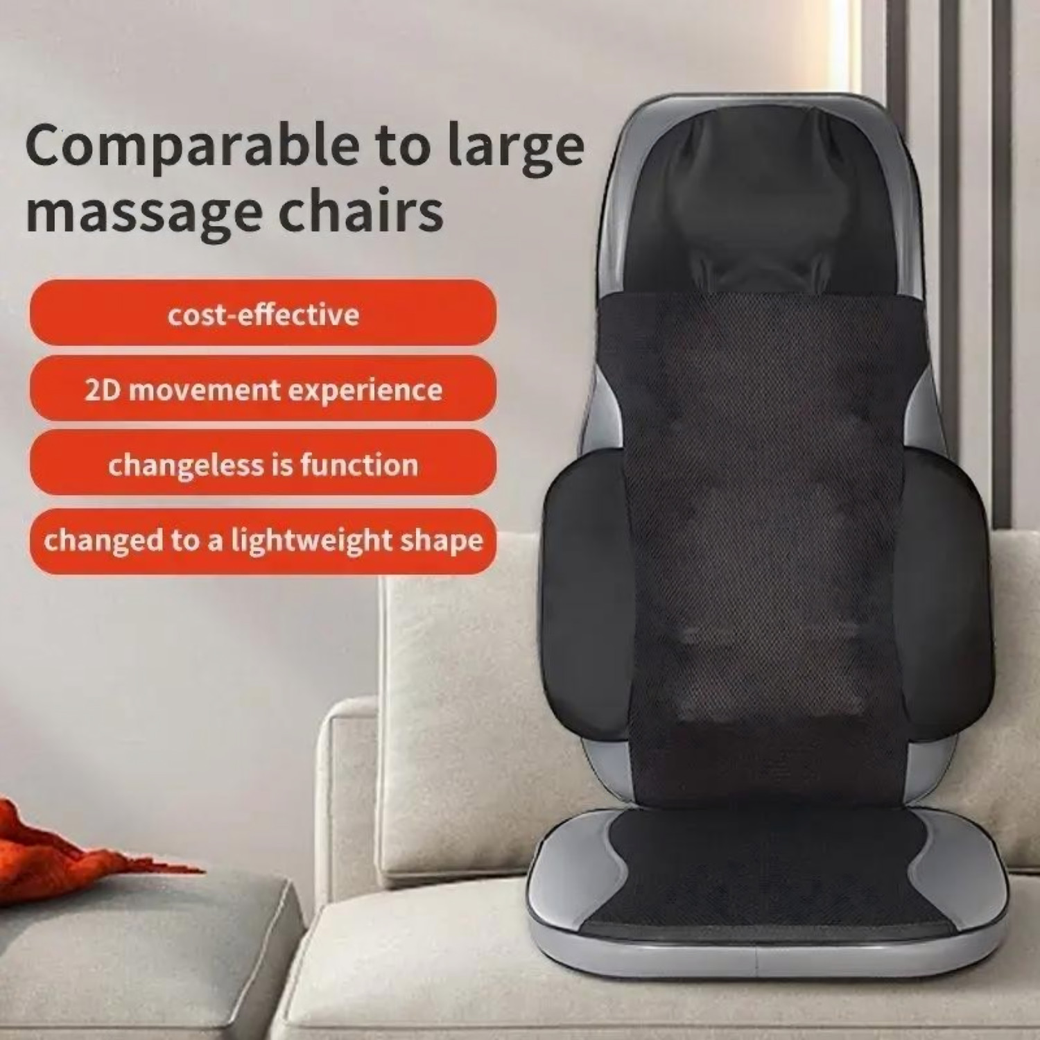 Image of ExtraLux Full Body Massage Chair Pad with Heat & Vibration | Neck, Back & Waist Massager Massage Chair