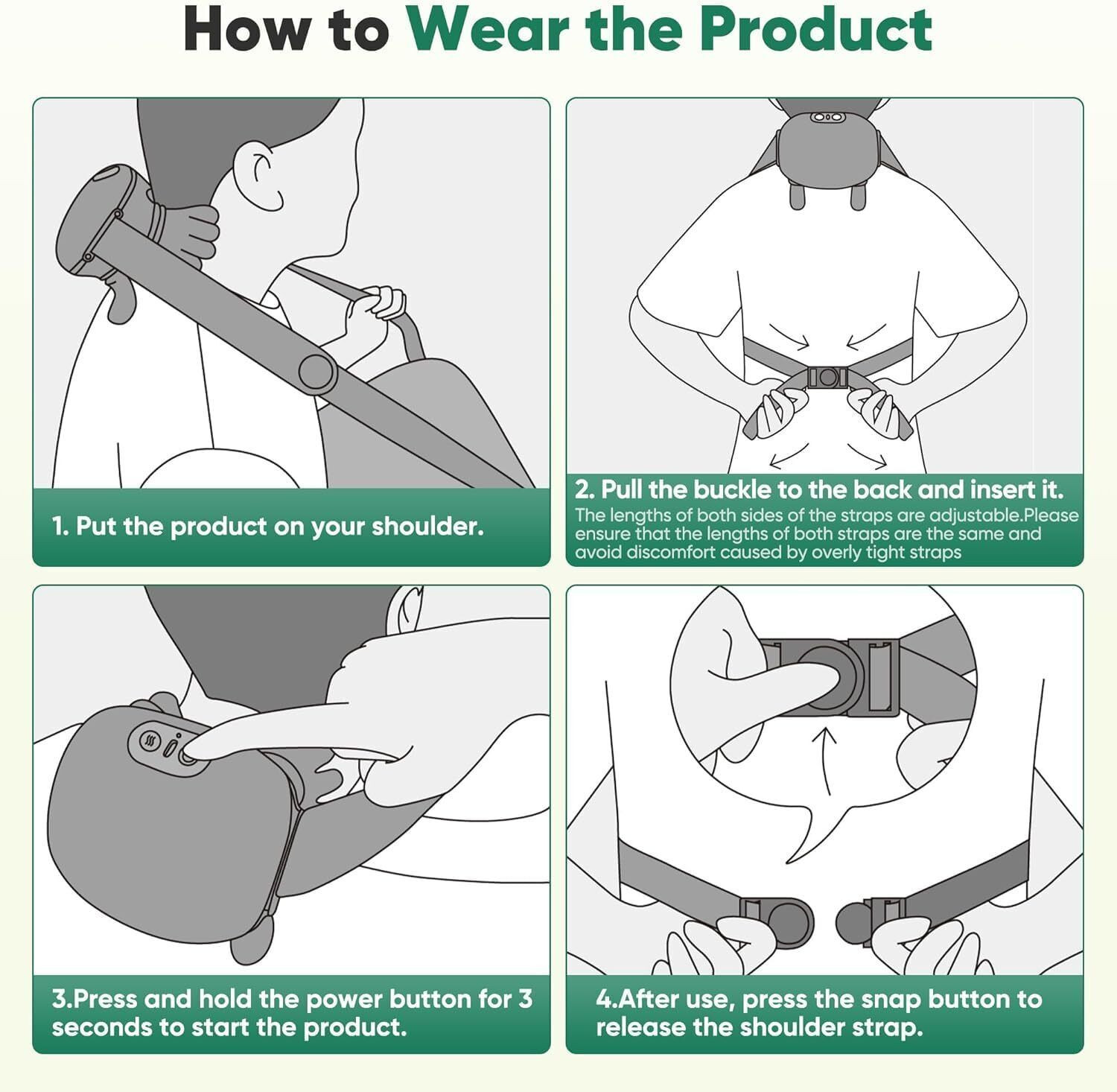 Image of ACRAVYA Electric Shoulder Massager with Heat - Deep Tissue Pain Relief Device