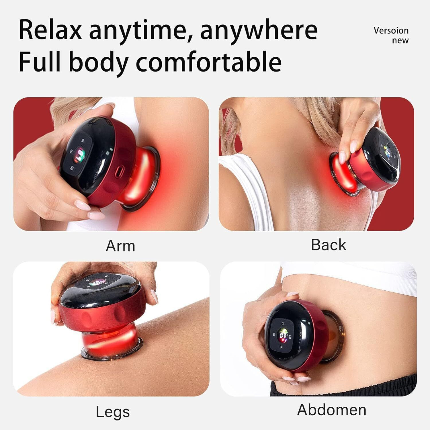 Image of SKYBUCKET Dynamic Electric Cupping Device - 5 Massage Modes With Heating Therapy,