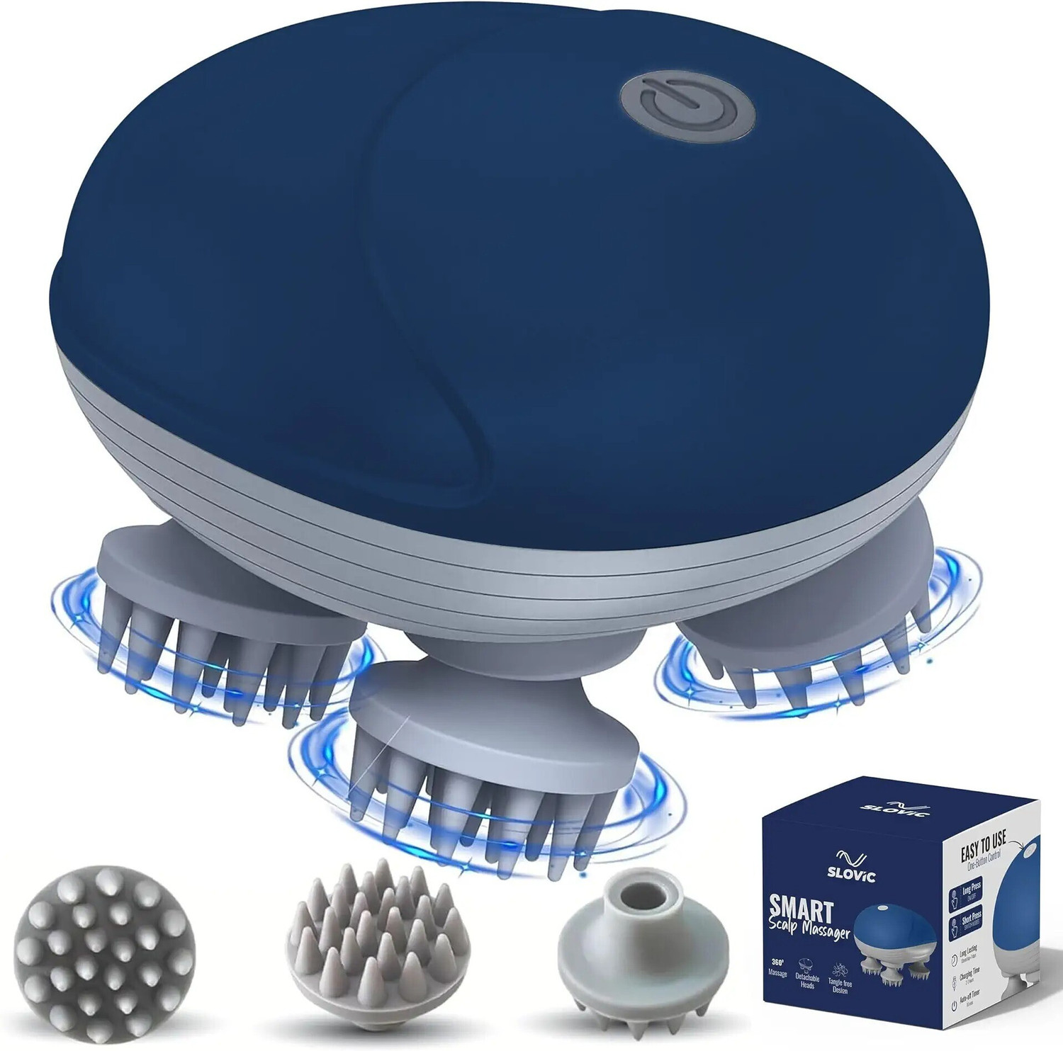Image of NUVIO Electric Head & Scalp Massager | Cordless Rechargeable Stress Relief Tool