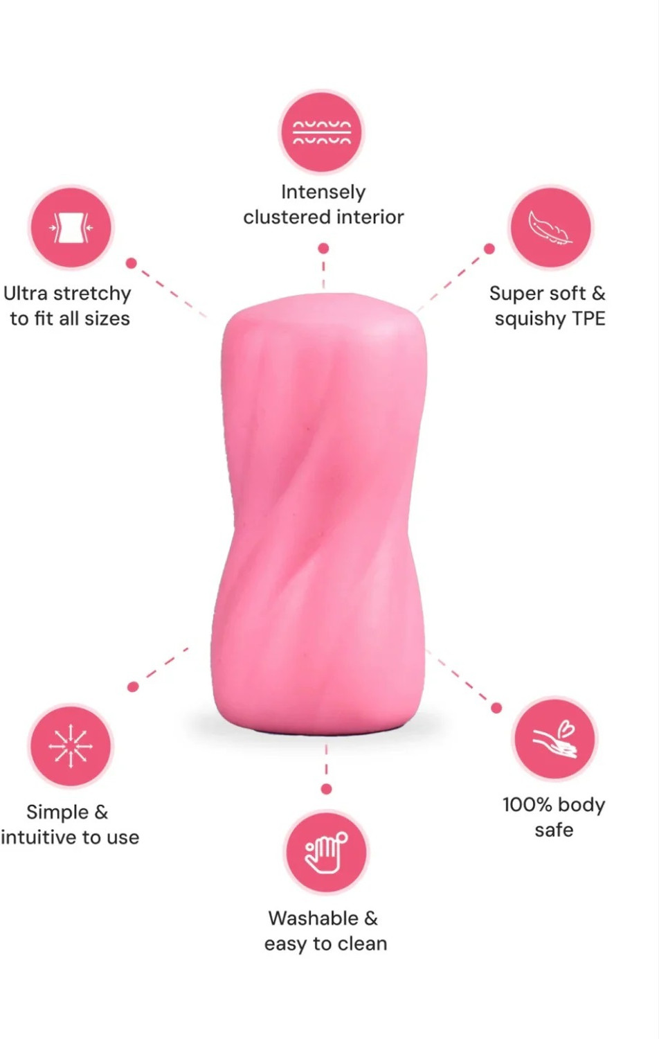 Image of YAWI Stroker Compact Soft Flexible Personal Body Stress Relief & Massager for Men