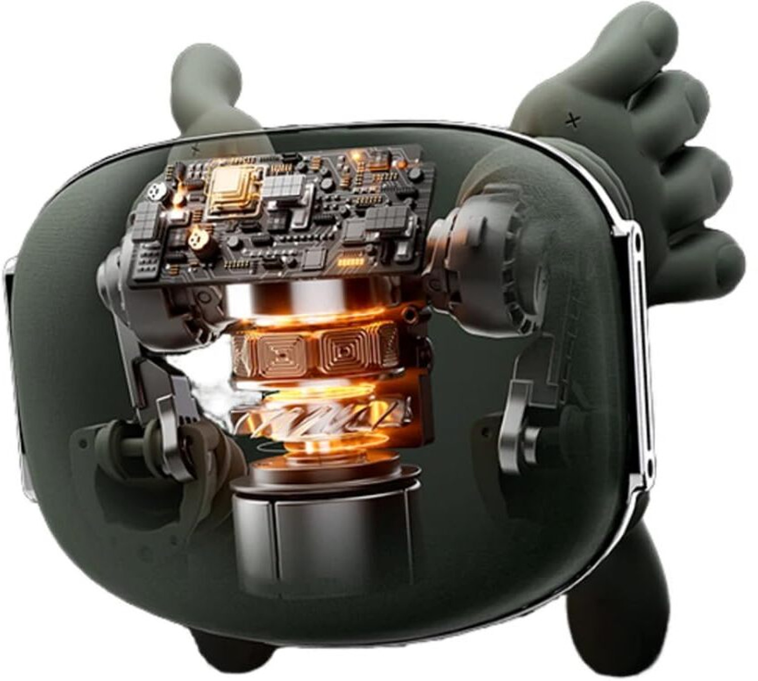 Image of VYSTRA Bionic Heated Massager, Wireless Portable Shiatsu Neck and Back Massager