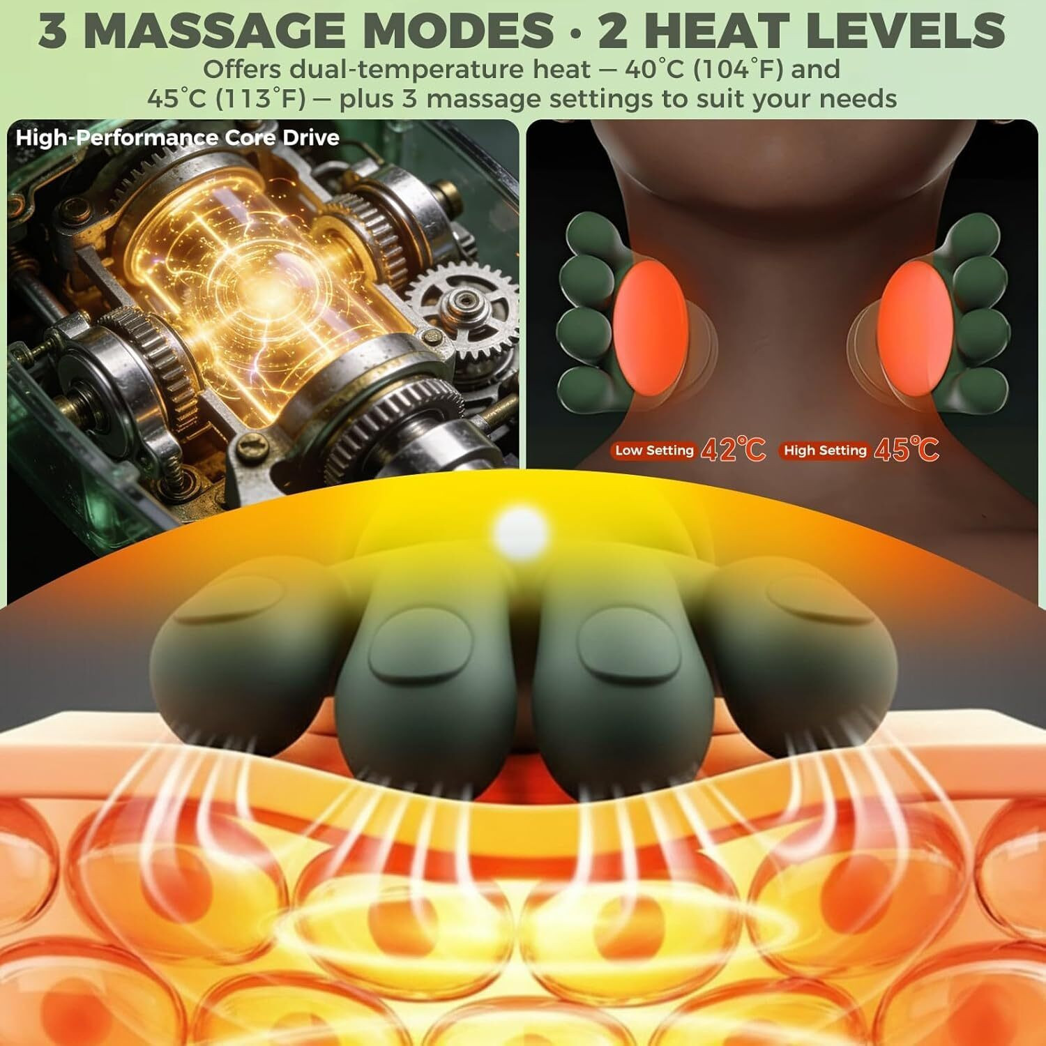 Image of VALORACE Shoulder & Neck Massager with Heat, 4D Bionic Heated Neck Massager