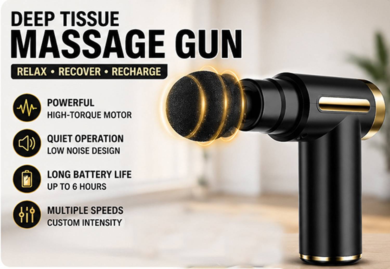 Samridhi Electric AI Percussion Therapy Massage Gun - Image 1