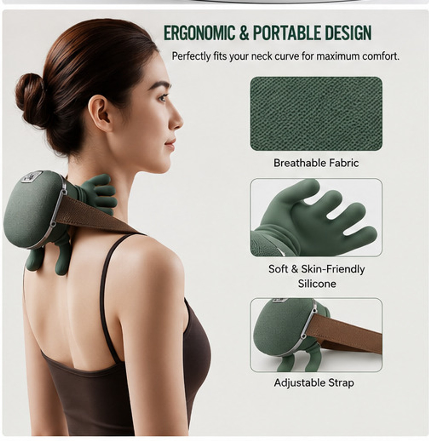 Image of HouseOfCommon Shoulder Massager,Heat for Pain Relief, Muscle Relaxation & Stress Reduction 2