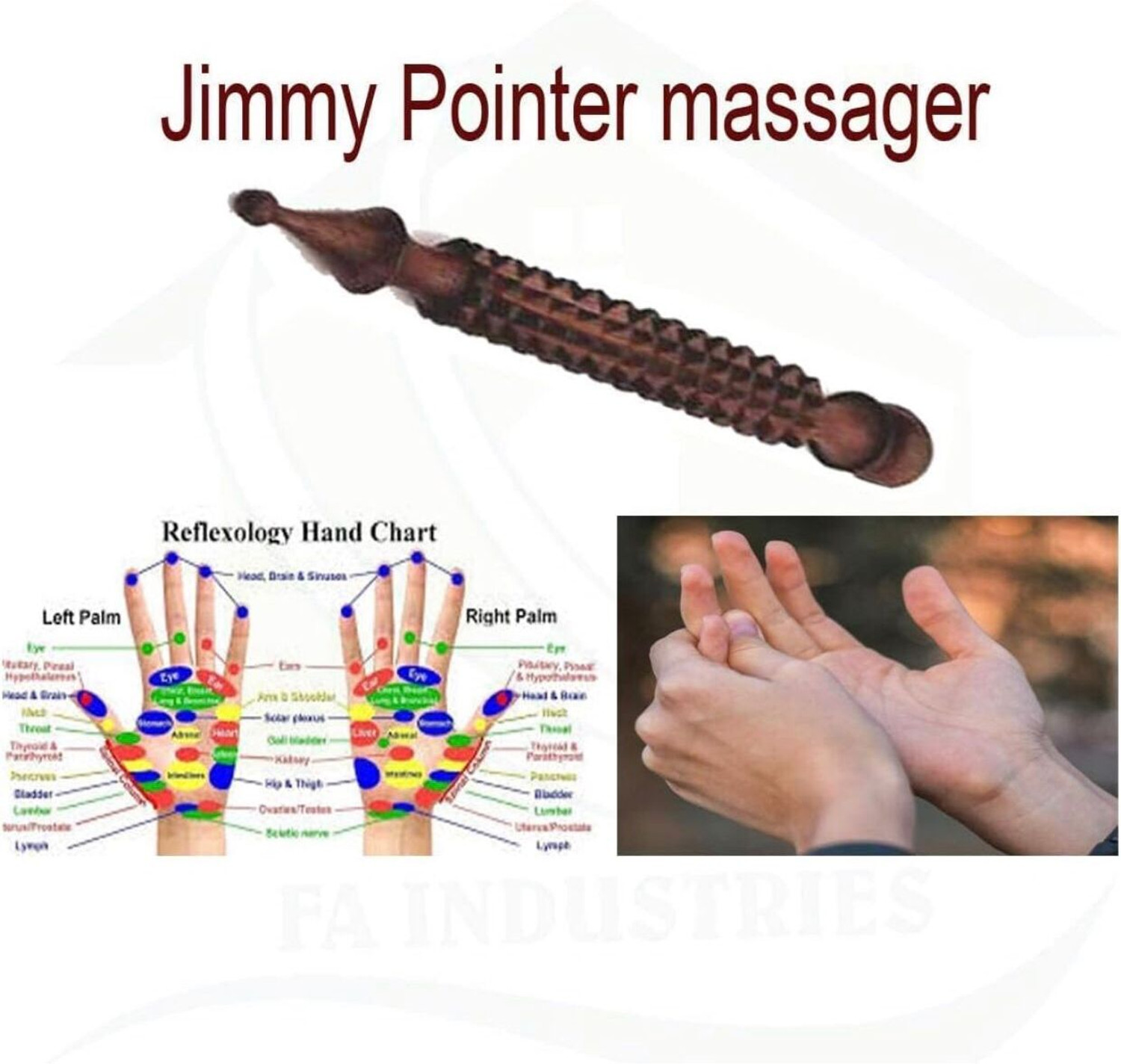 Image of RK Handicraft Wooden Acupressure Back Pain Relief Massager Multi-Purpose Body Massager Roller