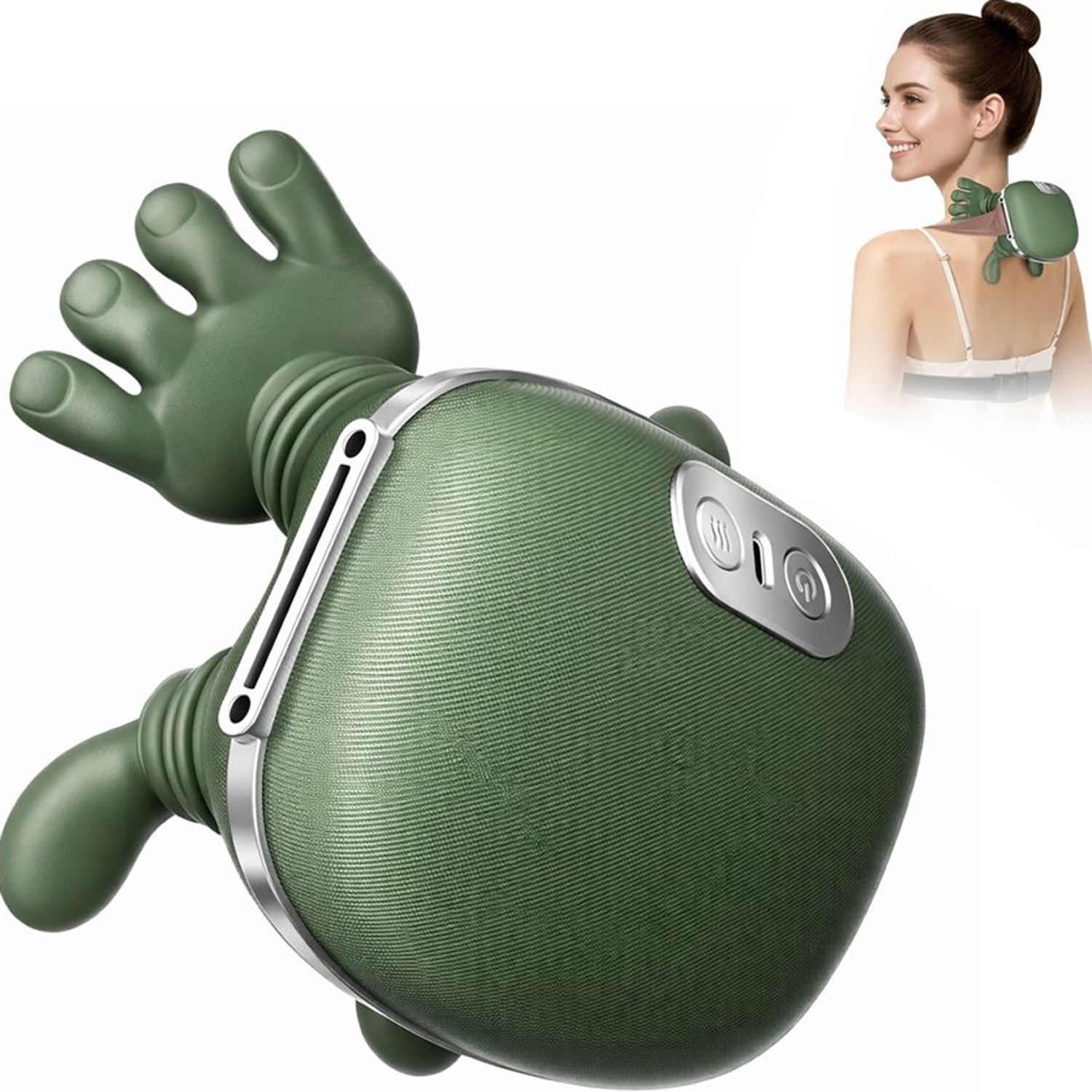 Image of Hespa 2026 New Electric Shiatsu Neck & Back Massager | Heated Deep Tissue Relief
