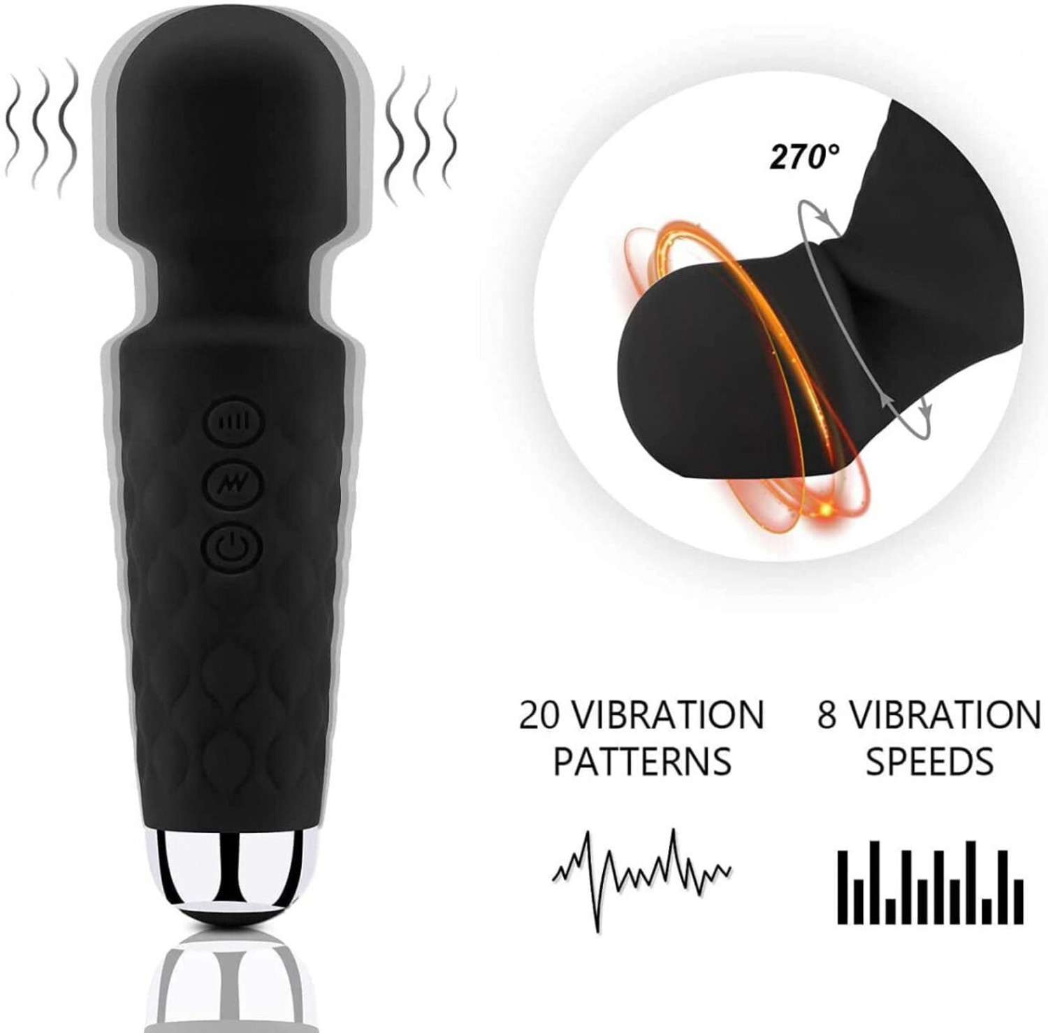 Image of ATHIZ Rechargeable Personal Body Massager for Women & Men - Waterproof