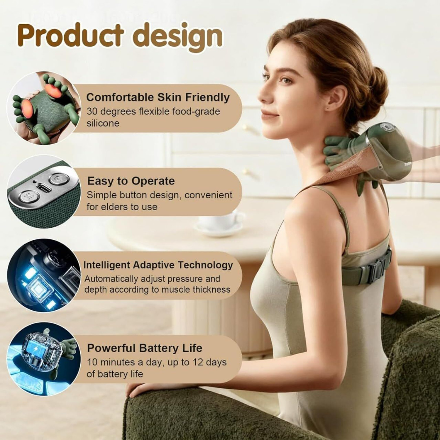 Image of DEESSE Neck and Shoulder Massager Machine, Heated Neck Massager & Shoulder Massager
