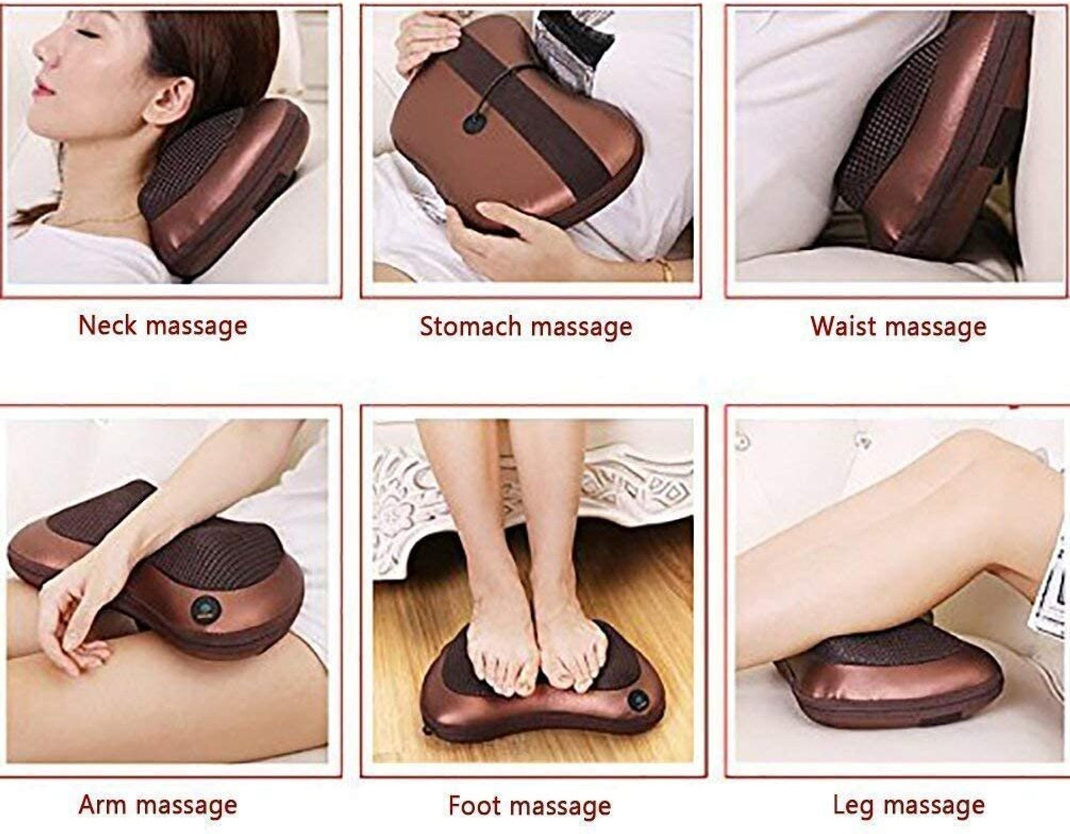 Image of acuwellness Shiatsu Back and Neck Massager with Heat - 3D Deep Tissue Massage Pillow for Neck, Back & Shoulders Pain Relief, Portable Ergonomic Design Electric Massager (Black)