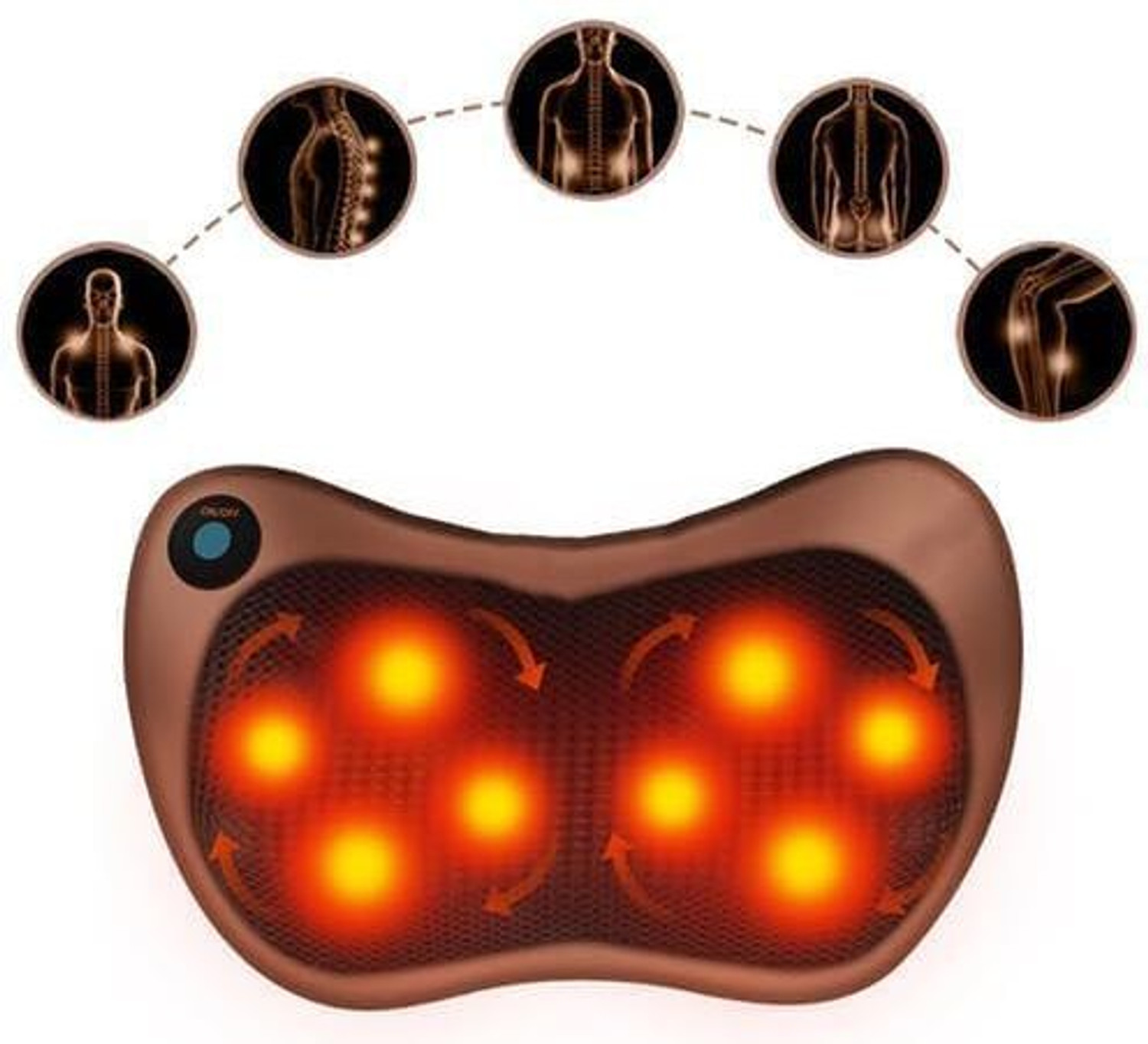 Image of acuwellness Shiatsu Back and Neck Massager with Heat - 3D Deep Tissue Massage Pillow for Neck, Back & Shoulders Pain Relief, Portable Ergonomic Design Electric Massager (Black)