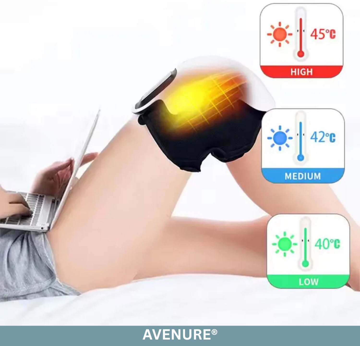 Image of Avenure Smart Heated Knee Massager Pain Relief