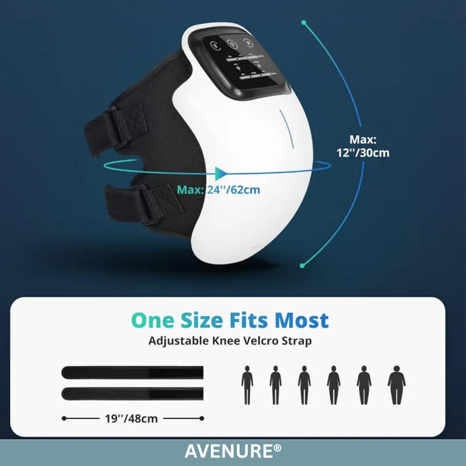 Image of Avenure Smart Heated Knee Massager Pain Relief
