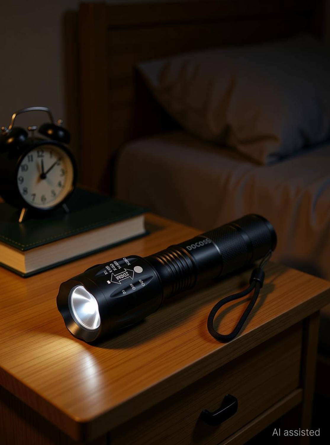 DOCOSS 5 Modes Portable Bright Waterproof Zoomable Long Range Focus Flashlight emergency Led lights -A2 Torch