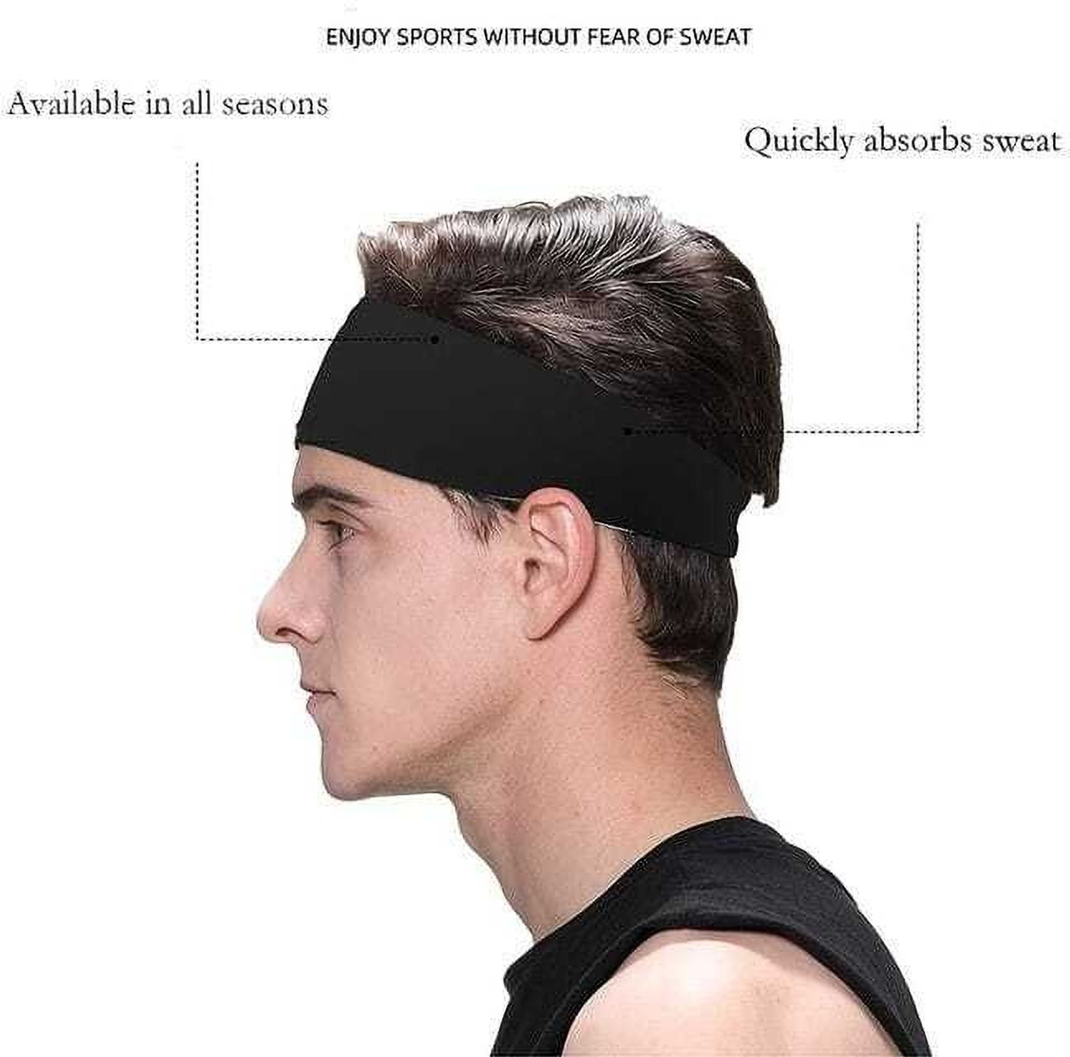 Image of Maa Hosiery mens & womens [pack of 3] Solid Runing sweat Head Band Wicking Hair Wrap Head Band
