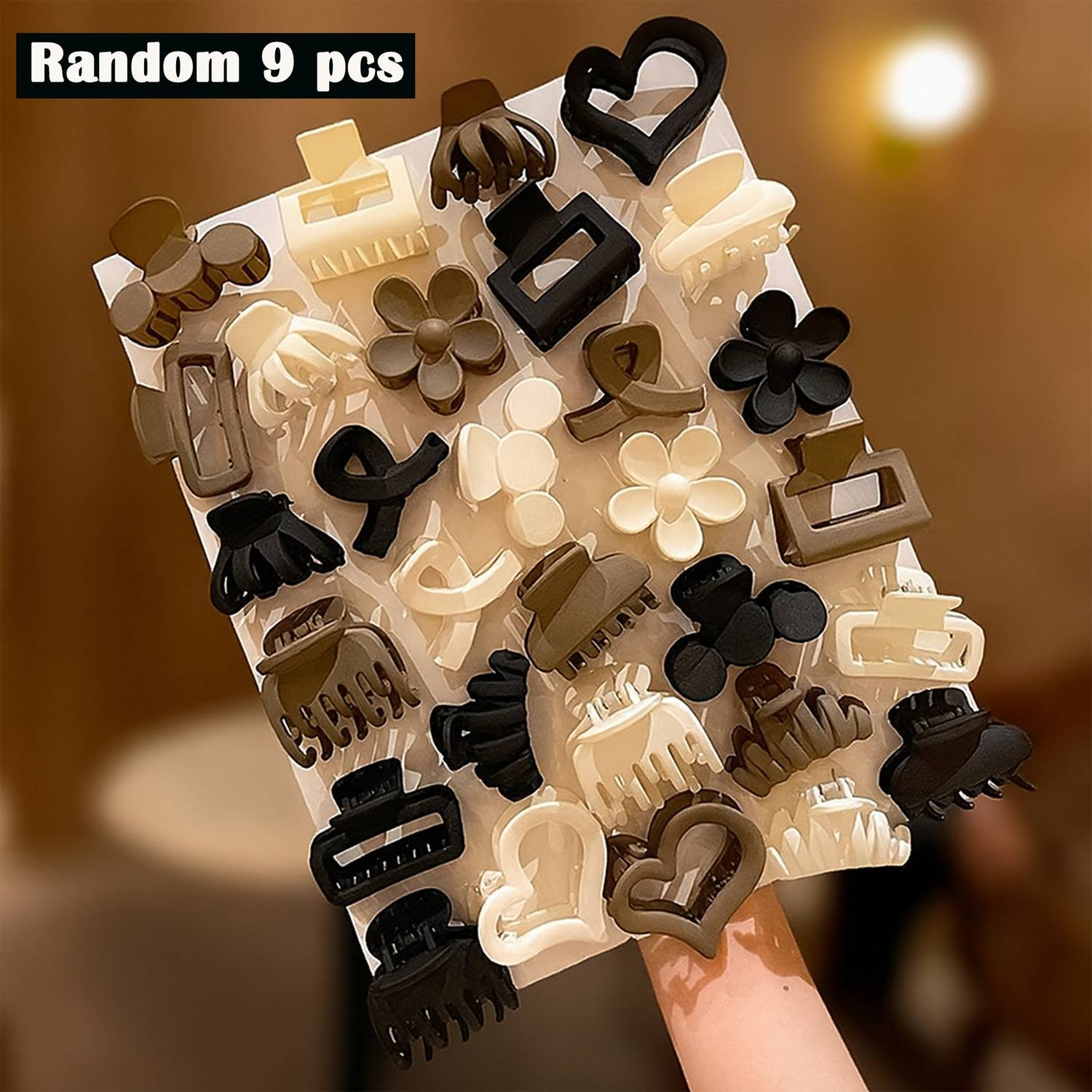 Saca Trendy Hair Claw Clips 9 Pcs - Image 1