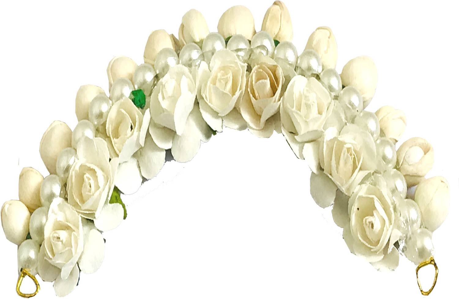 AROOMAN ™ Stylish Wedding Hair Bun Gajra Hair for Women in White Hair Juda Bun Hair Bun Styling Accessories Bun