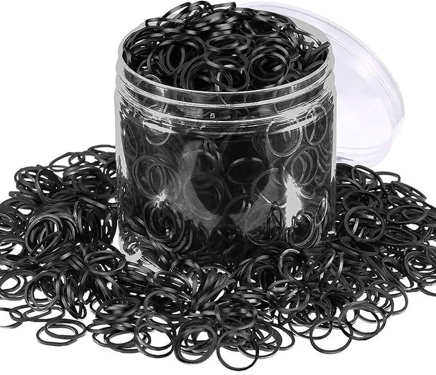 Image of virtuvend ventures (900 PCS) Elastics Stretchy Hair Tie Ponytail Rubber Band