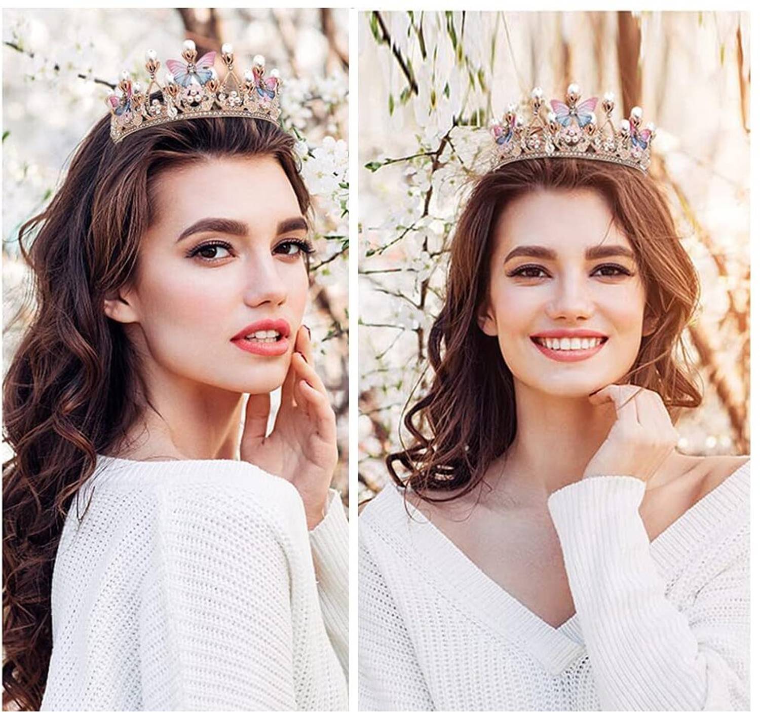 Dhvyant Mart 8-16 Years Girls Tiara Butterfly Princess Crown 