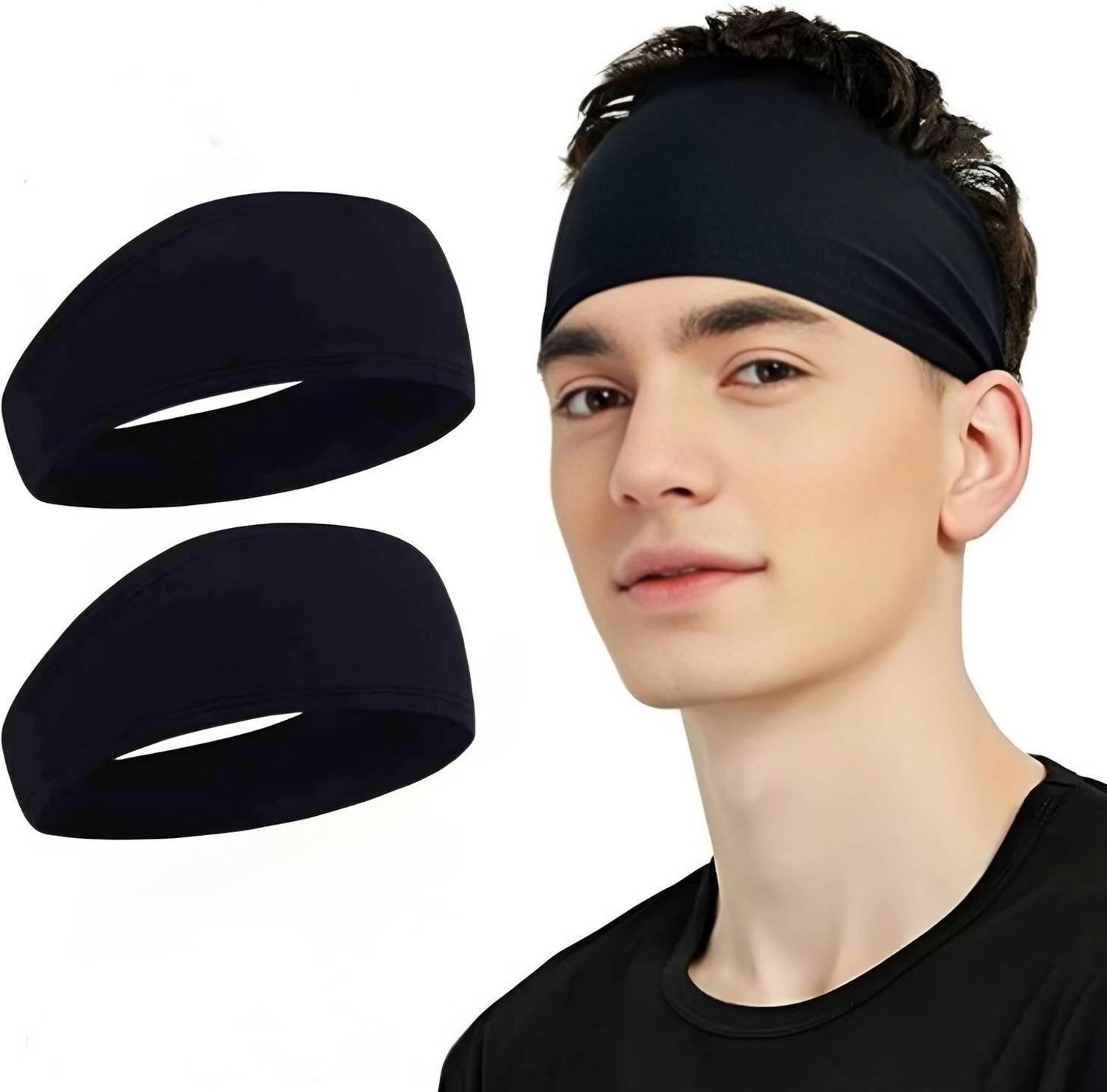 Accustyle Sports Headband for Men & Women | Sweat-Wicking Stretch Head Band Head Band