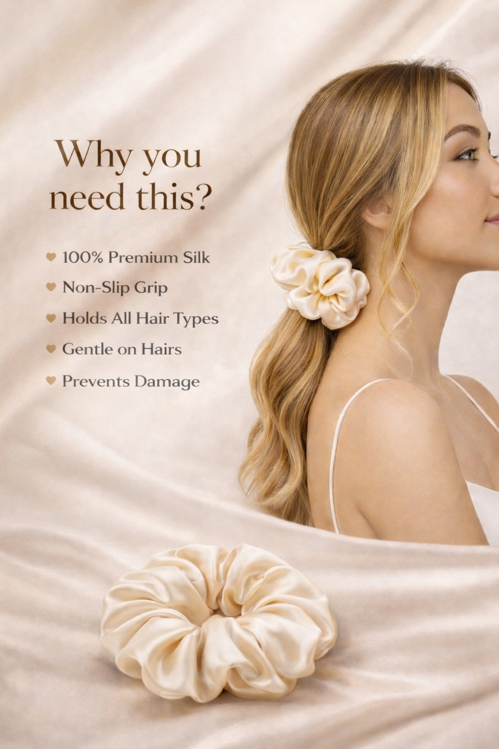 Image of HARSHASS 5 Satin Scrunchies & 100 Hair Band & 10 Hair Clips For Girls & Women Hair Accessory Set