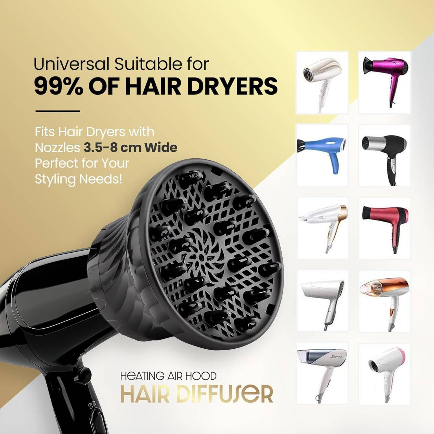SUICUNE Hair Dryer Diffuser Attachment Set - Image 3