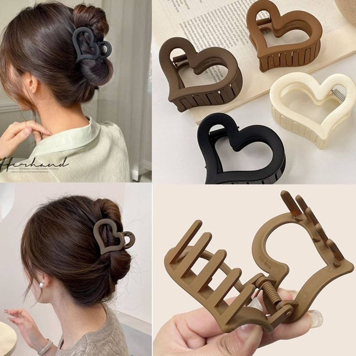 Saca Trendy Hair Claw Clips 9 Pcs - Image 3