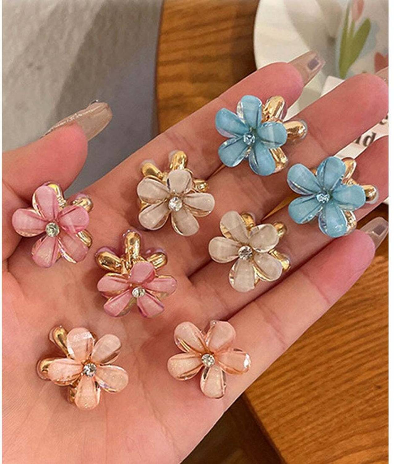 Amirah Korean Style Pearl Hair Clips Large Pins Barrette Hair for Women Girls 4 Pcs Hair Claw