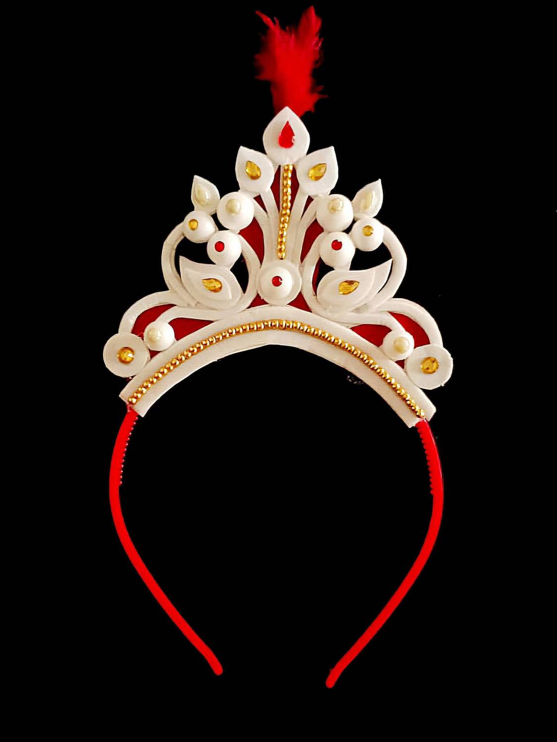 BengCraft Solar Annaprashan Mukut for baby Girl Boy Kids for Bengali Rice Ceremony Hair Band