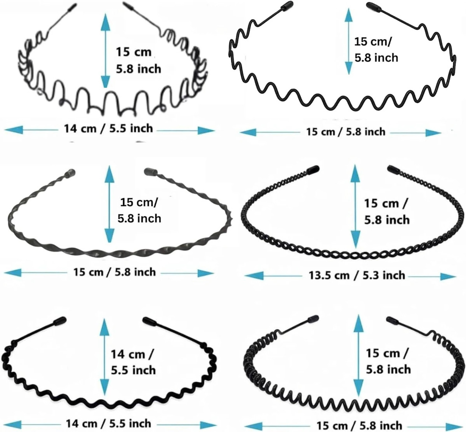 Image of Seeotwo Wavy Non-Slip Headband Hair Band