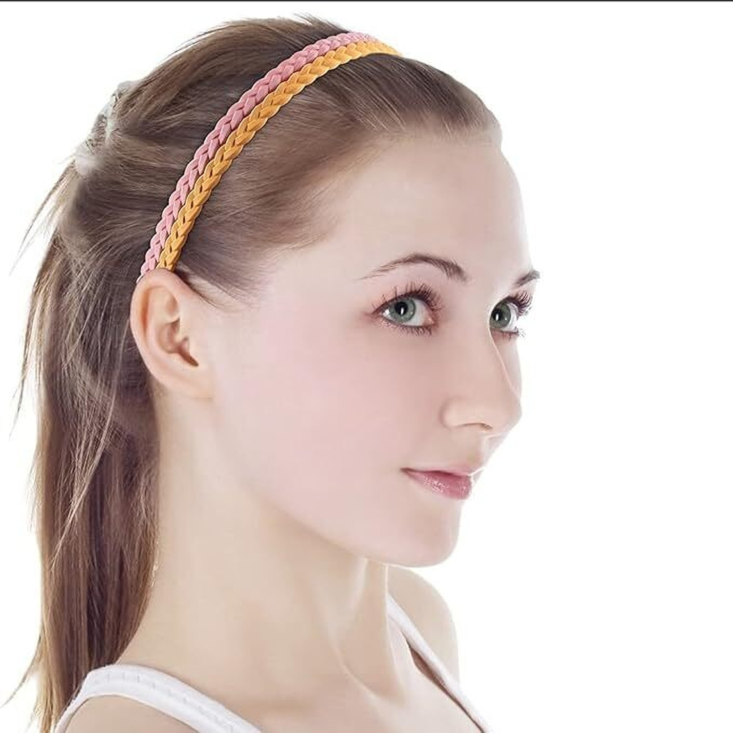 Image of kalyani Braided Solid Color Hairband Set for Women & Girls ( Any 6 ) Hair Band