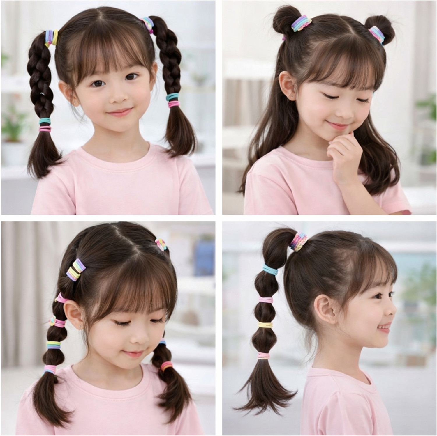 Image of HARSHASS 5 Satin Scrunchies & 100 Hair Band & 10 Hair Clips For Girls & Women Hair Accessory Set