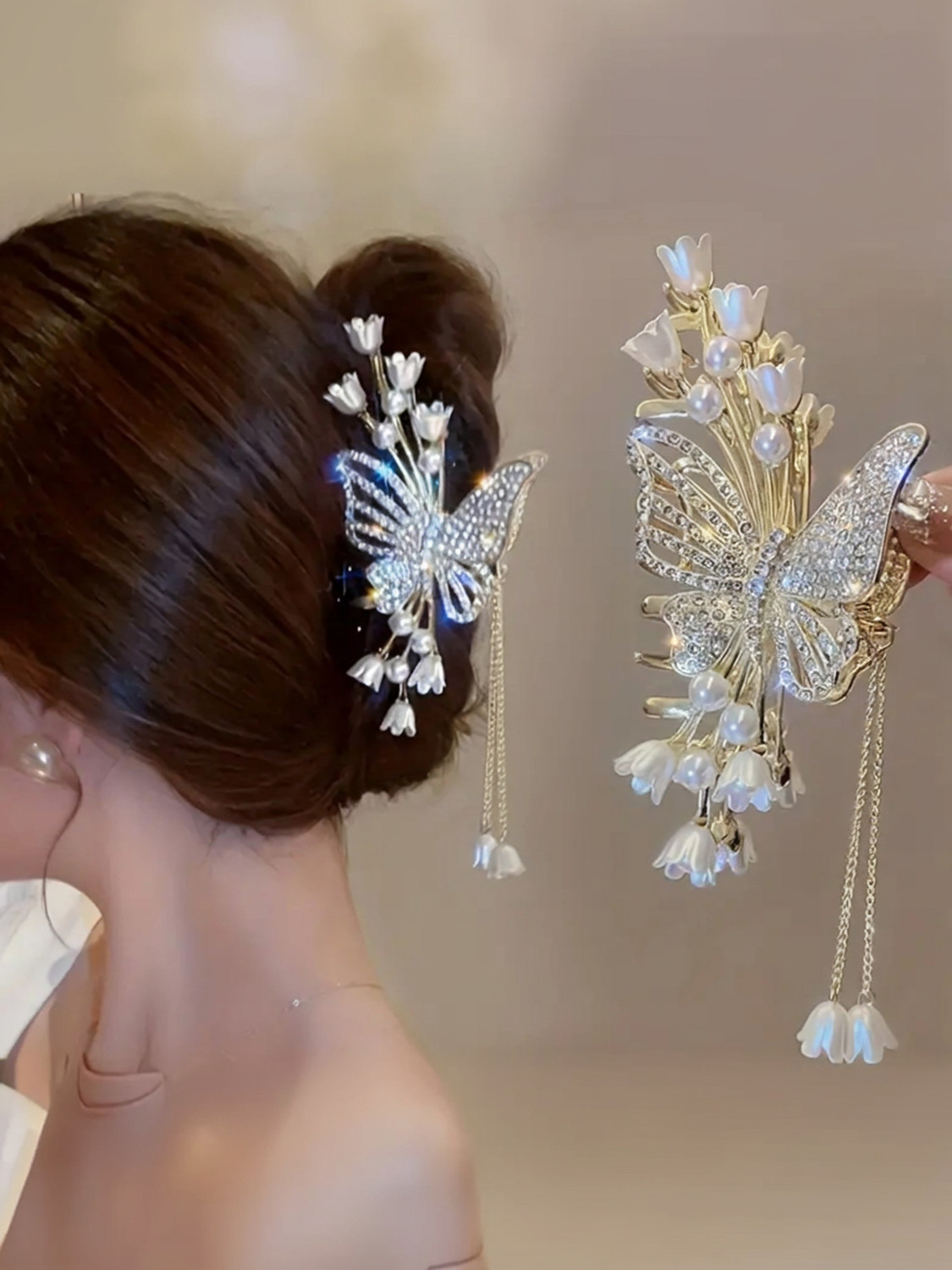 Blubby Butterfly Style Hair Clutcher Clips for Women Hair Claw