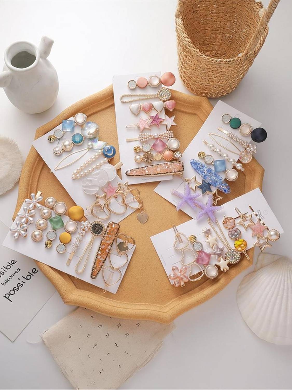 Amirah Gracious Pearl Gold Plated Hairclip Jewellery for Women & girls Hair Pin 8 Pcs Hair Clip