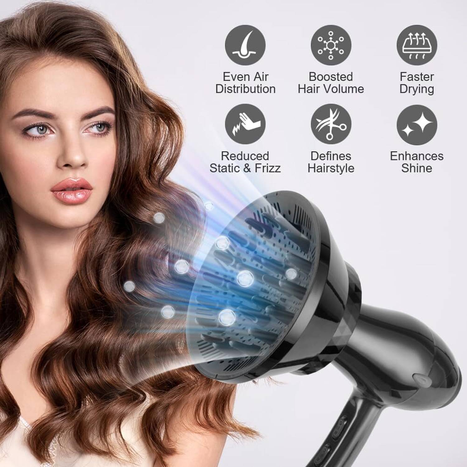 SUICUNE Hair Dryer Diffuser Attachment Set - Image 2