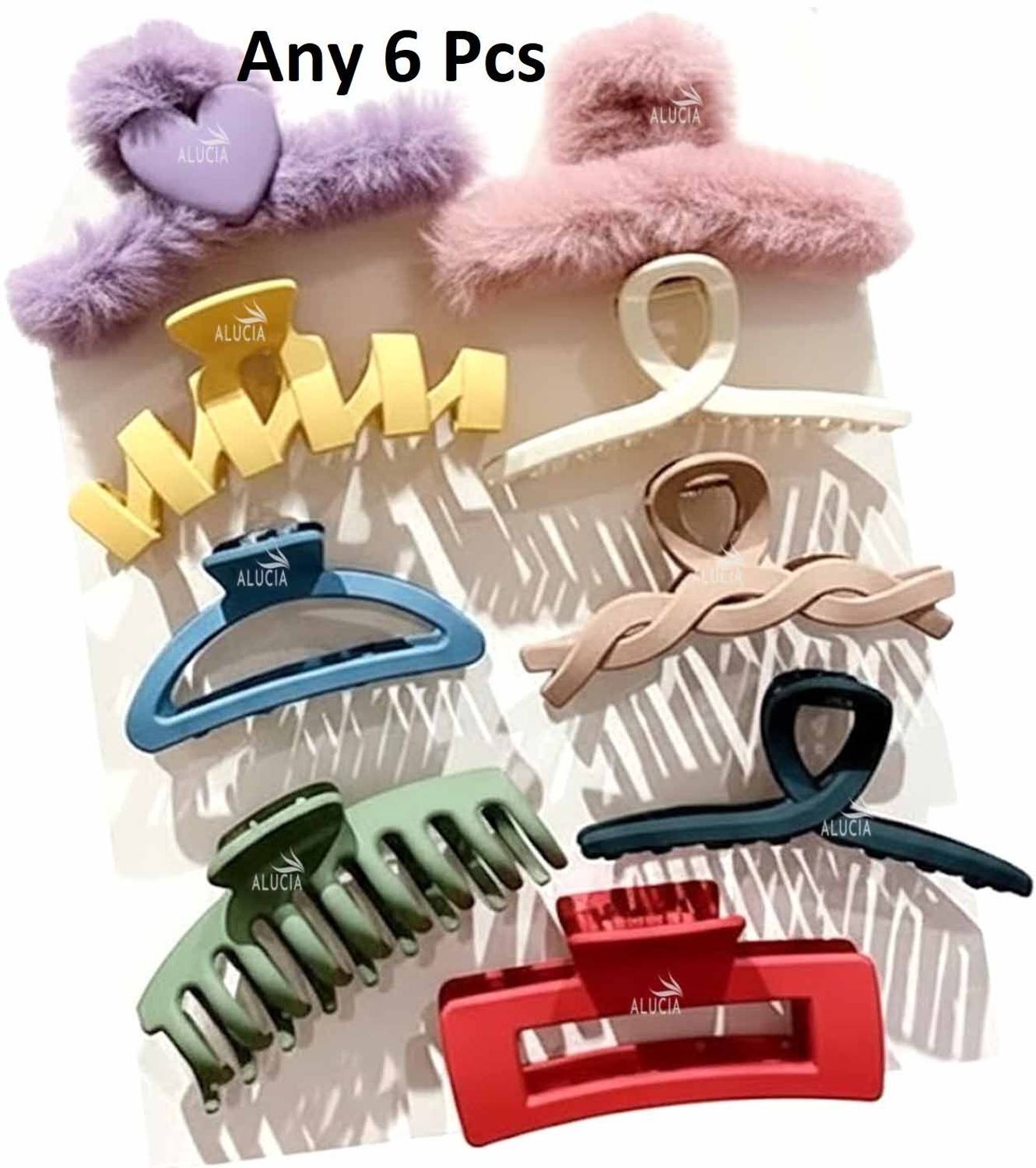 Alucia Matte Multi Hair Clip Clutcher Accessories For Women & Girls Hair Claw Hair Claw