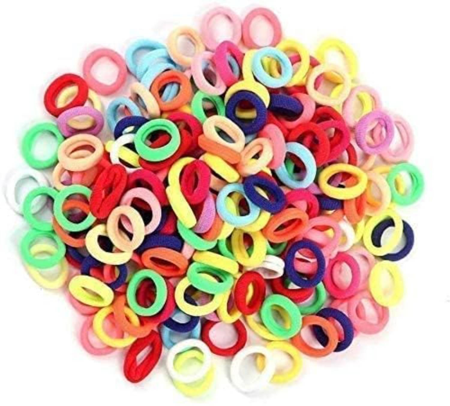 BAHUNAMI Girls' Ponytail Holders | 100 Rubber Bands Hair Band