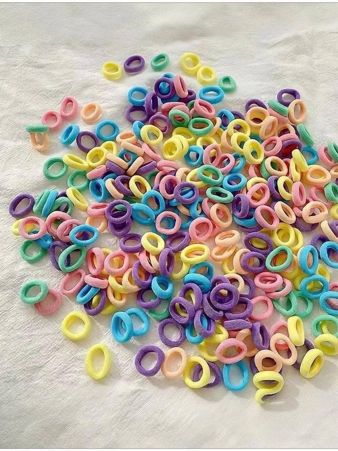 Aayra 100 Pcs Hair Rubber Band for Kids Mini Rubber Band, Stylish and tight holding Rubber Band