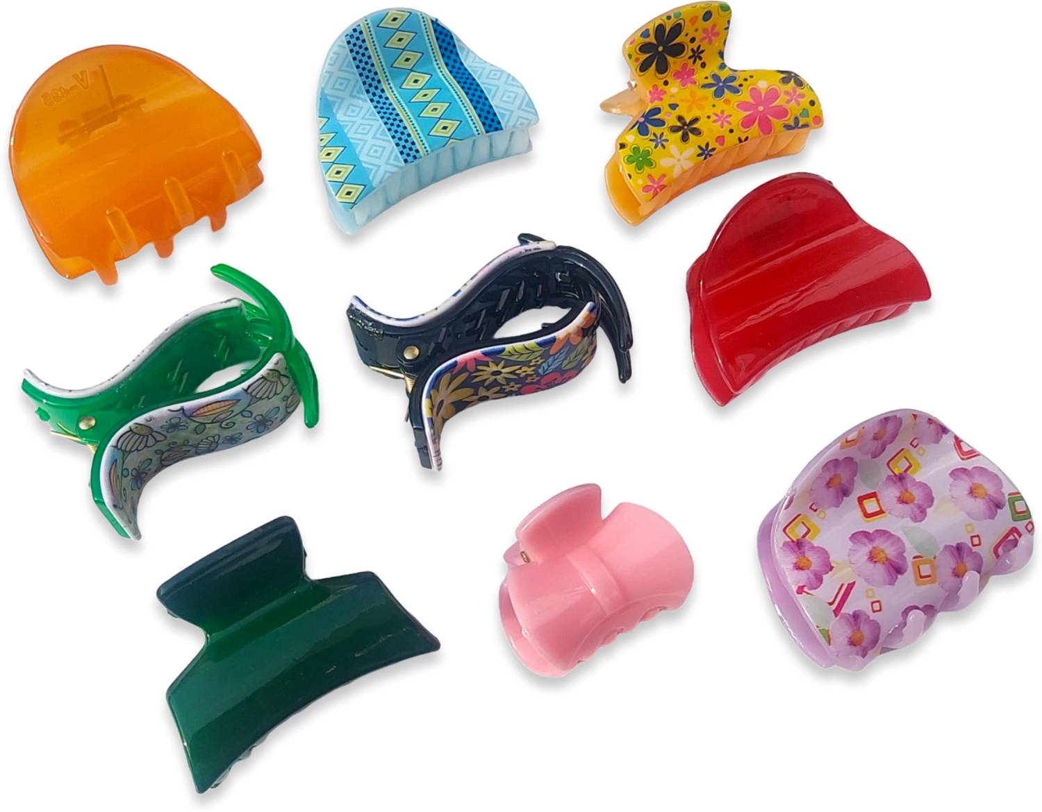 BELLO TOKO Pack of 9 Good Quality Attractive Colours Women Hair Clutcher Hair Clips Hair Claw