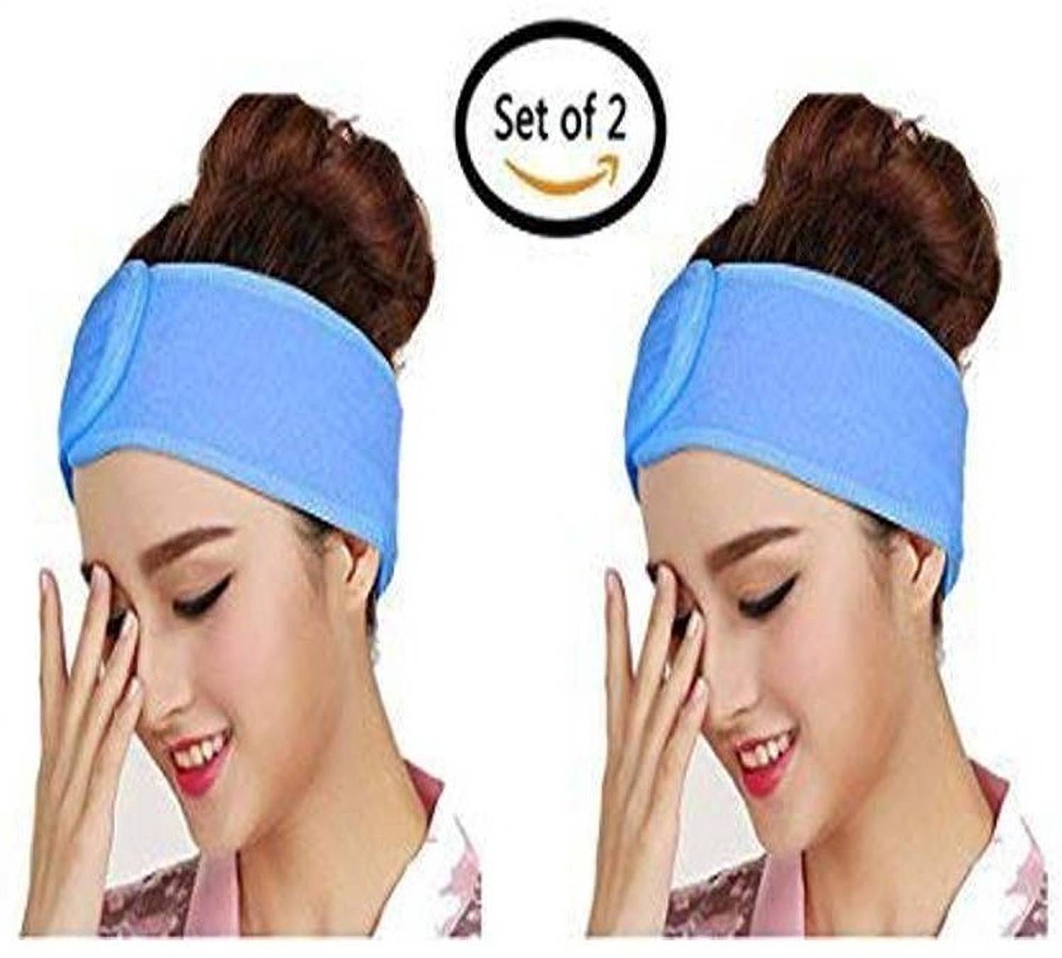 AANU Women's Polycotton Facial Headbands, Stretchable Elasticized Facial Band For Women Men,Facial Head Band Adjustable Head Band