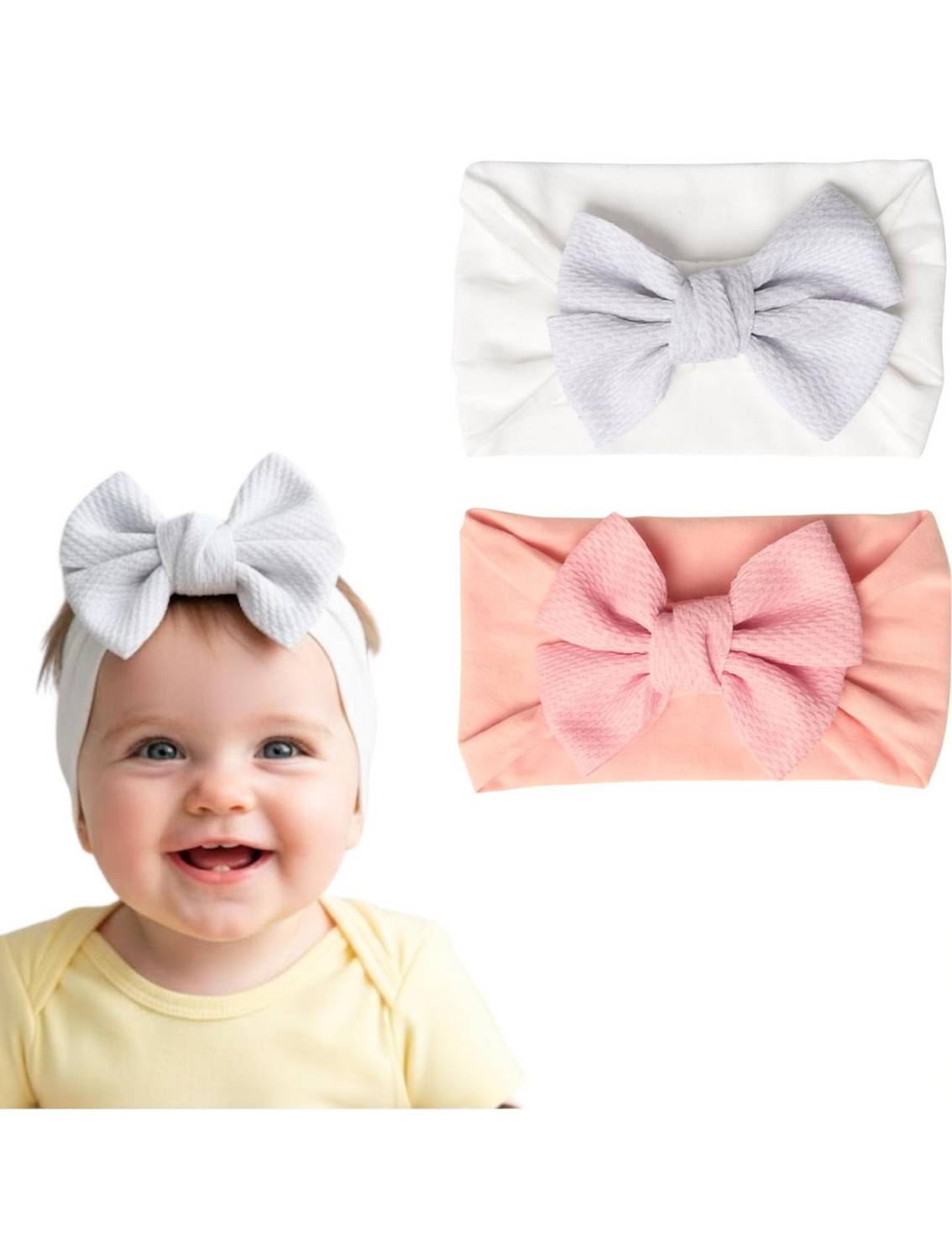 AmazingKarts Baby Headband Gift Set – Lovely Bows for Photoshoots & Daily Outfits Head Band
