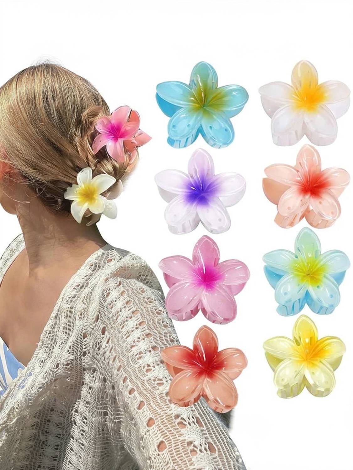 Amirah 3 pcs Hair Clutchers Gloss Finish for girls (Colour As Per Availability) Hair Claw