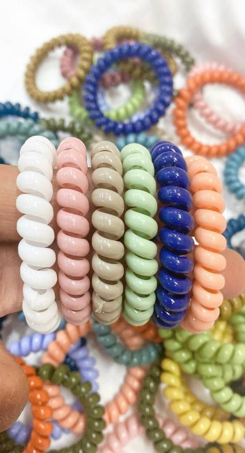 AARTISAI Multicolour Spiral Hair Ties Rubber Band