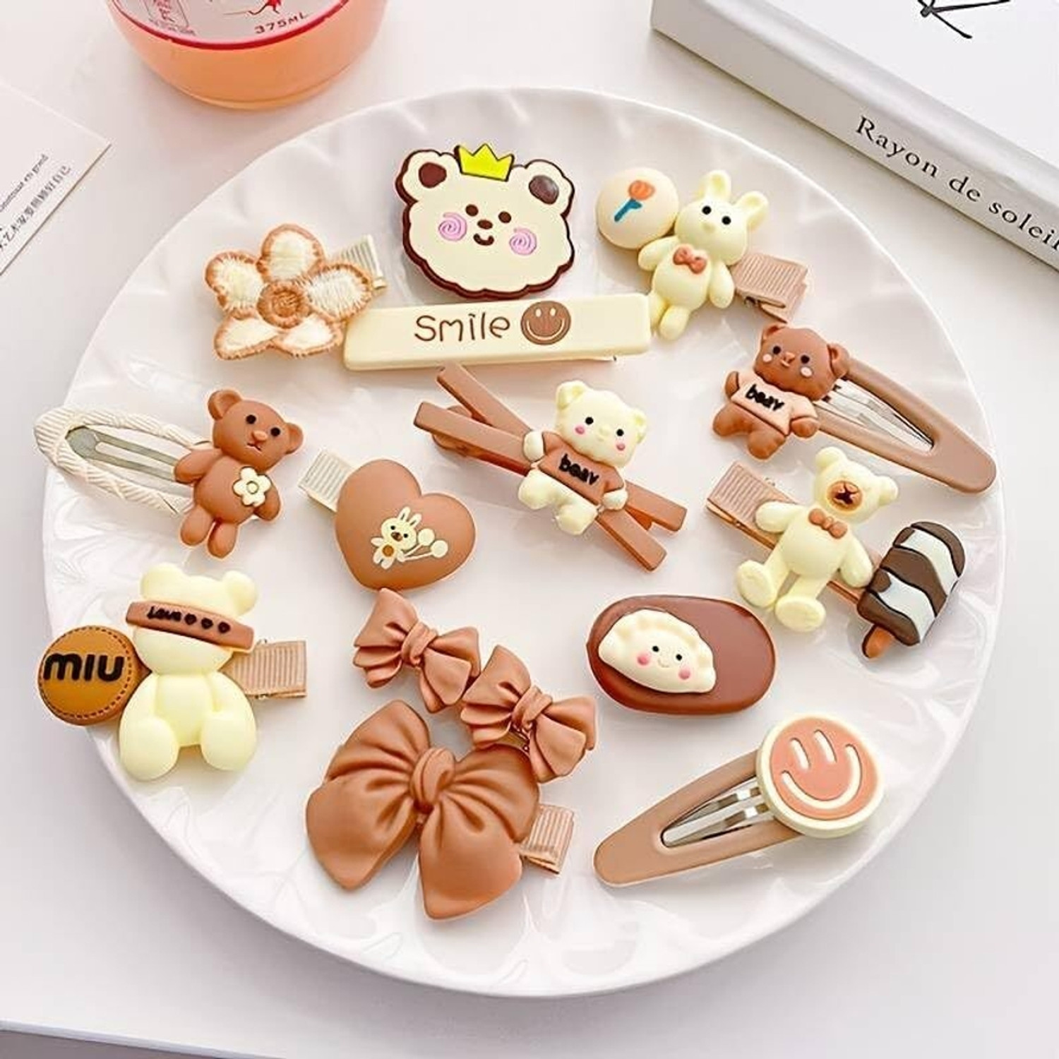 Image of Blubby 14 Pcs Cute Cartoon Hair Clips Set for Girls & Kids Hair Pin