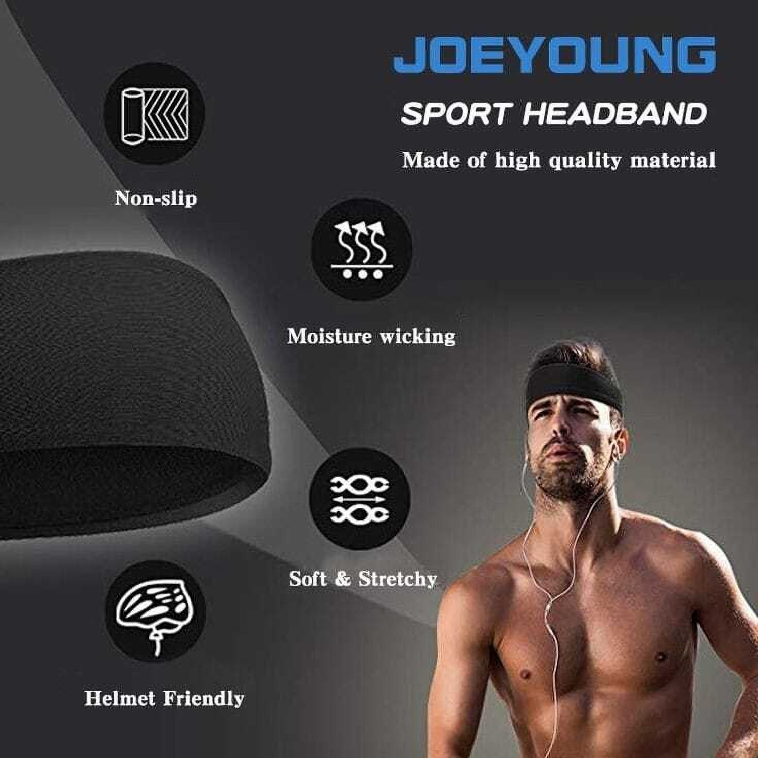 Image of Maa Hosiery mens & womens [pack of 3] Solid Runing sweat Head Band Wicking Hair Wrap Head Band