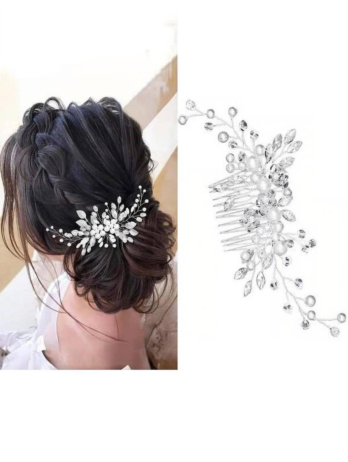 AKADO Claw pearl clip bun comb flower weddings bride for women accessories Hair Clip